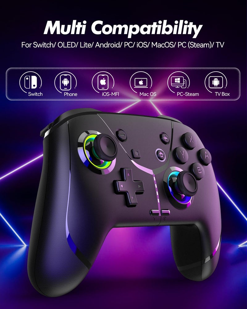GMBACK Store Wireless Switch 2 Controller for Nintendo Switch 2/1/Lite/OLED, Bluetooth Game Controller for iPhone/Android/PC/Steam/Mac/iPad/TV with Loop Macro/Vibration/Motion Control/Turbo/800mAh Battery - Image 3